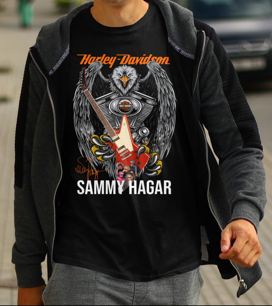 Harley Davidson Sammy Hagar 46 Eagle Guitar T-Shirt