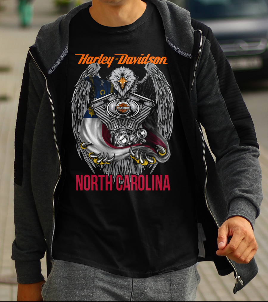 Harley Davidson Eagle Engine North Carolina T-Shirt