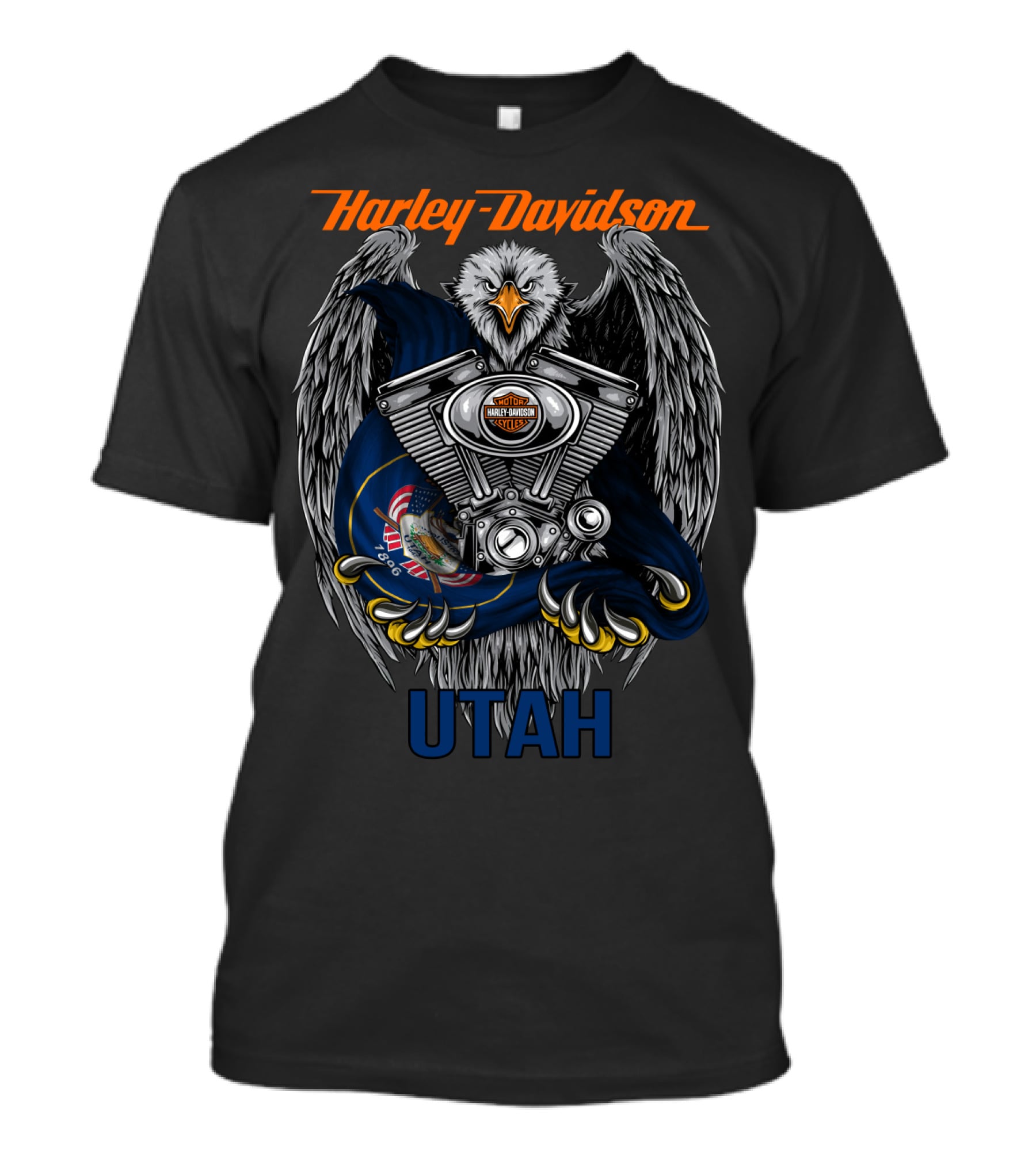 Harley Davidson Utah Eagle Engine T-Shirt
