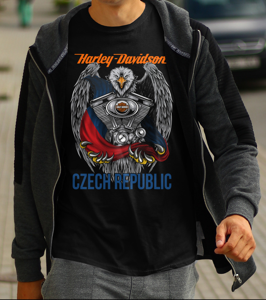 Harley Davidson Czech Republic Eagle Engine T-Shirt