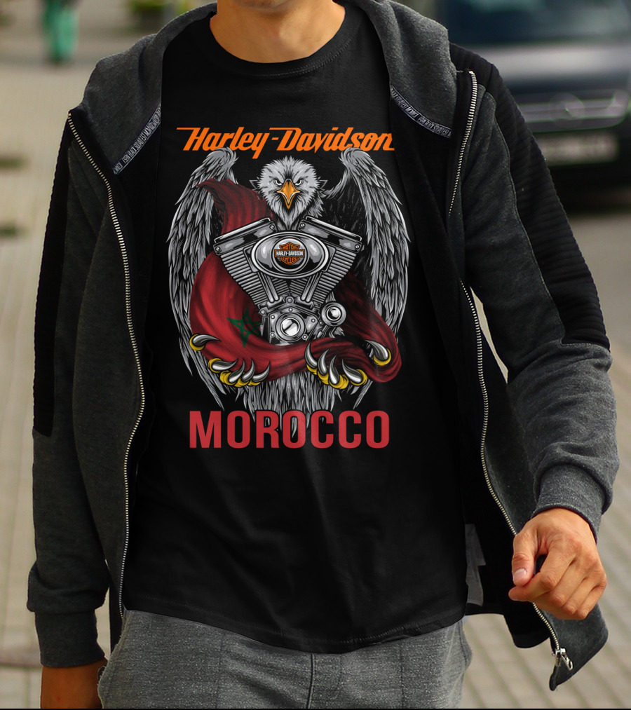 Harley Davidson Morocco Eagle Engine T-Shirt