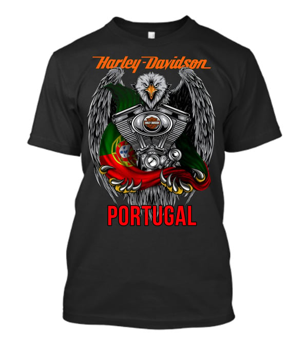 Harley Davidson Portugal Eagle Engine T-Shirt