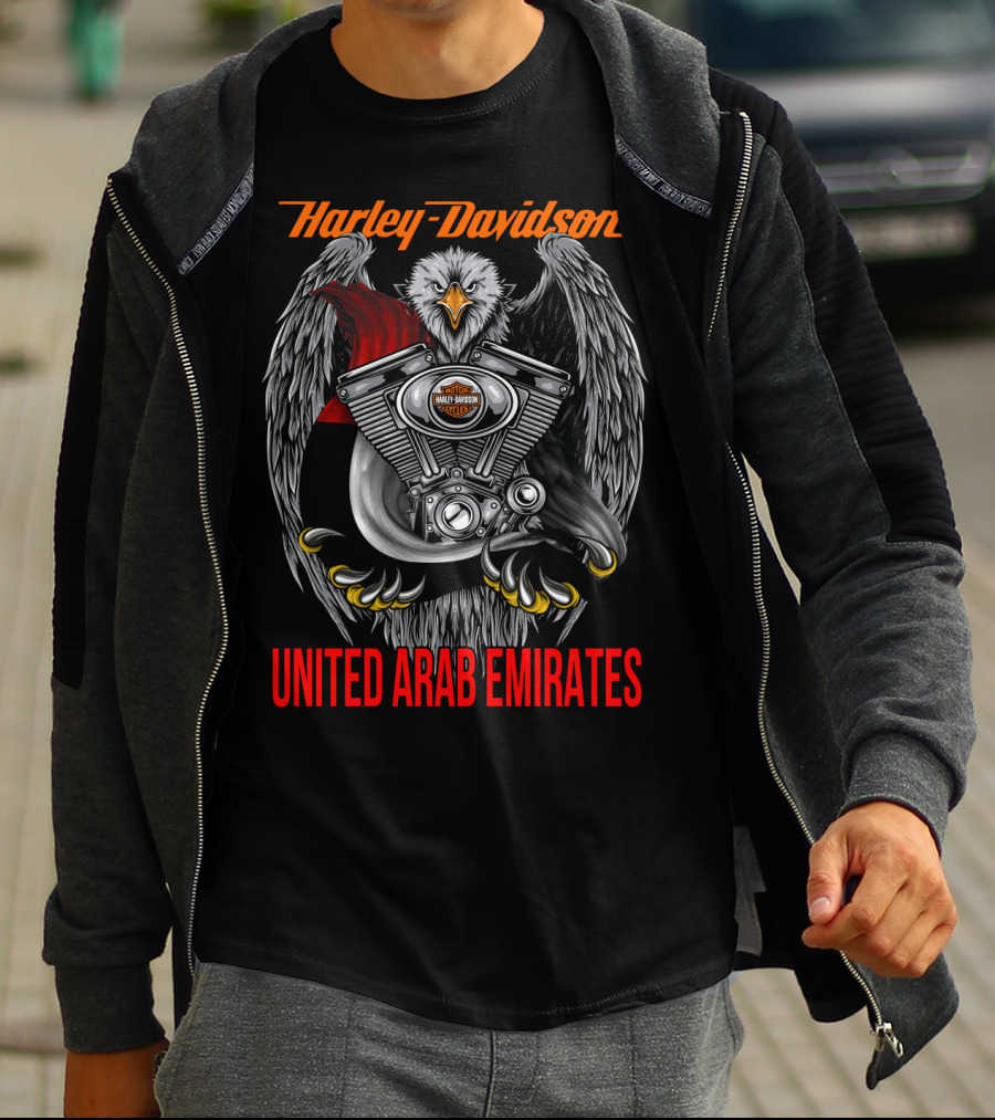 Harley Davidson Eagle Engine United Arab Emirates T-Shirt