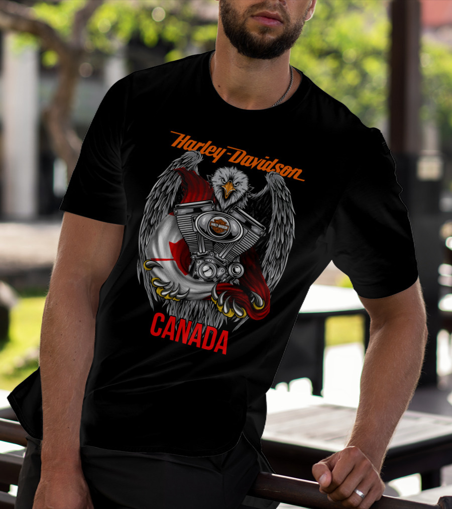 Harley Davidson Eagle Engine Canada T-Shirt