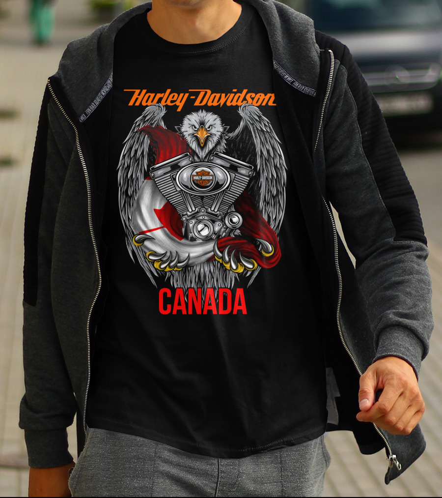 Harley Davidson Eagle Engine Canada T-Shirt