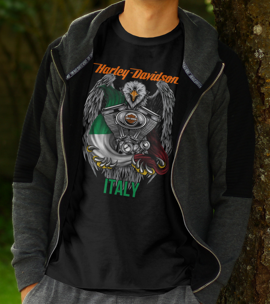 Harley Davidson Italy Eagle Engine T-Shirt