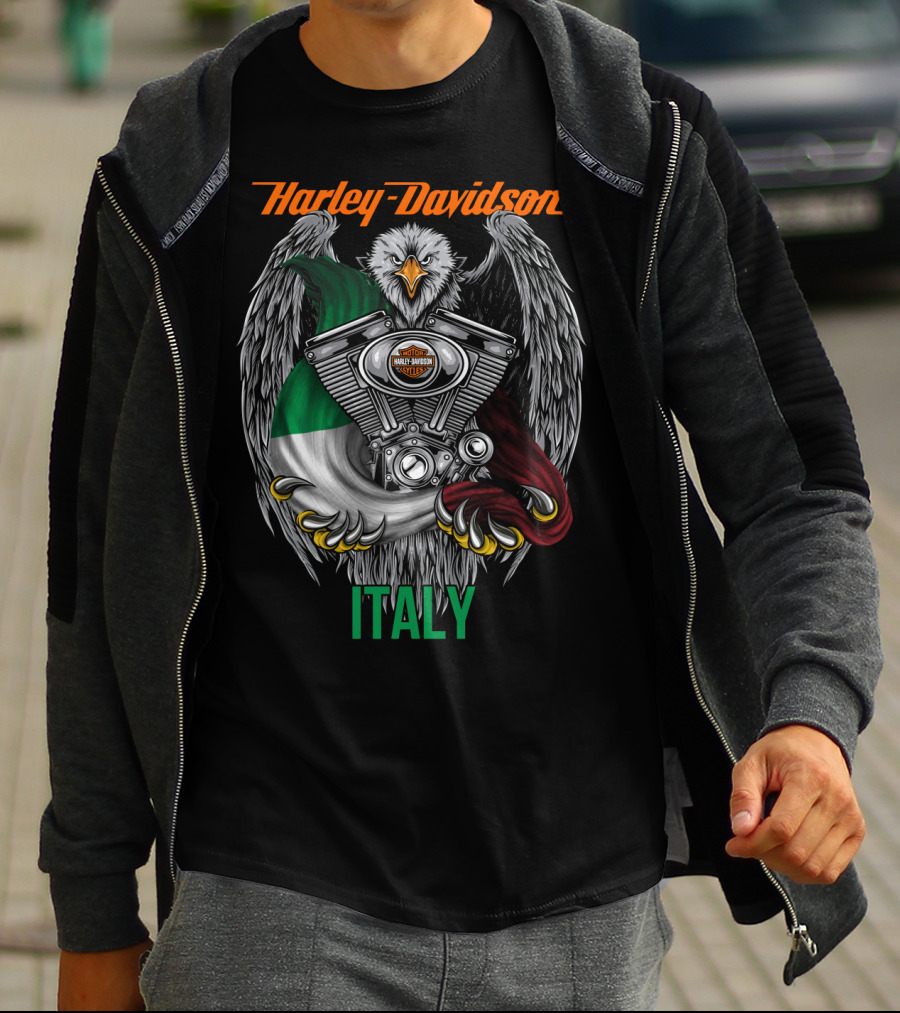 Harley Davidson Italy Eagle Engine T-Shirt