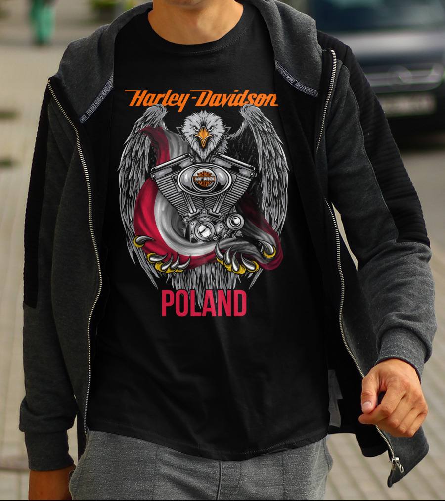 Harley Davidson Poland Eagle Engine T-Shirt