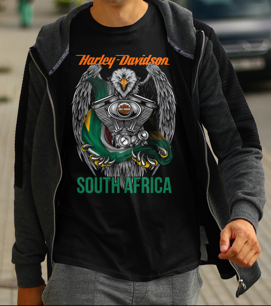 Harley Davidson Eagle V-Twin Engine South Africa T-Shirt