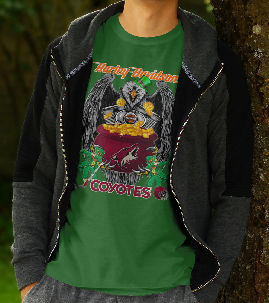 Harley Davidson Coyotes Nhl Arizona St. Patrick's Day T-Shirt