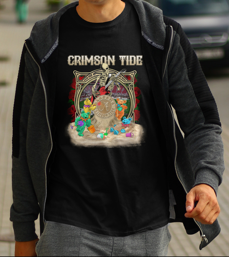 Crimson Tide Alabama Ncaa 1 Grateful Dead Bears T-Shirt