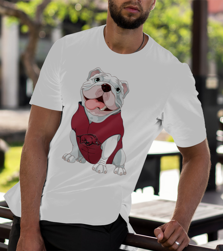 Arkansas Razorbacks Bulldog In Hog T-Shirt