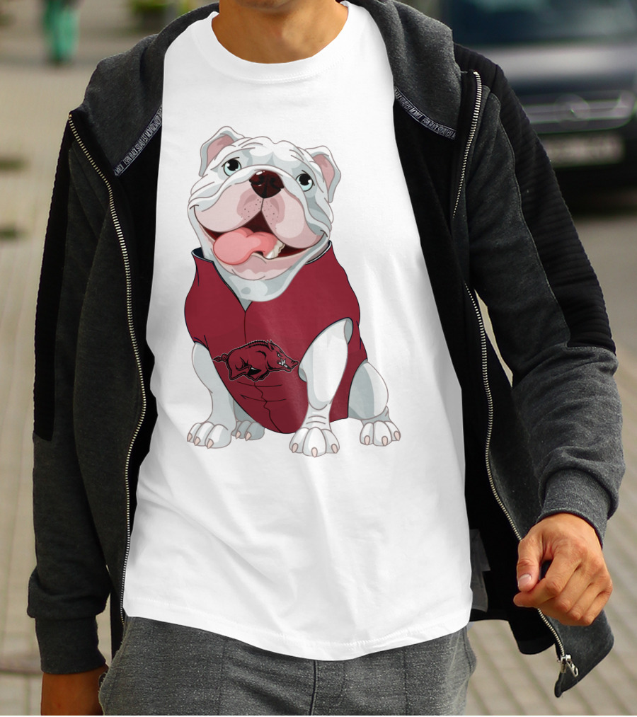 Arkansas Razorbacks Bulldog In Hog T-Shirt