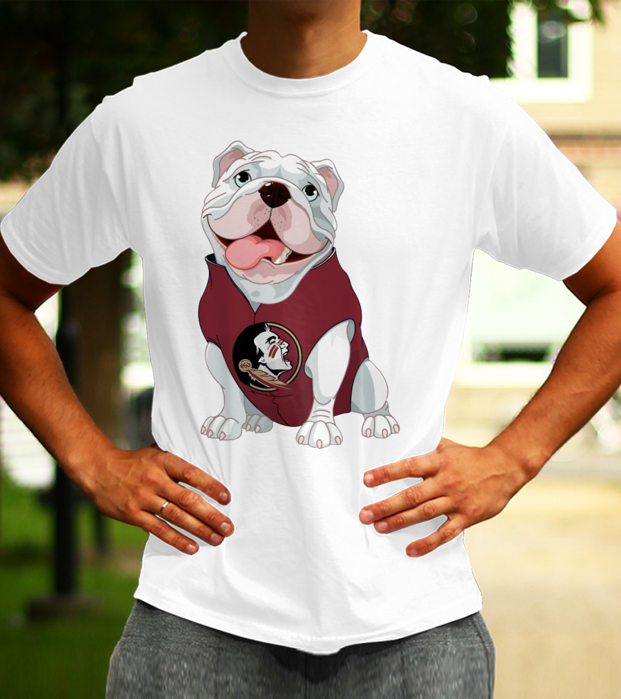 Florida State Seminoles Bulldog Mascot Wearing Team T-Shirt