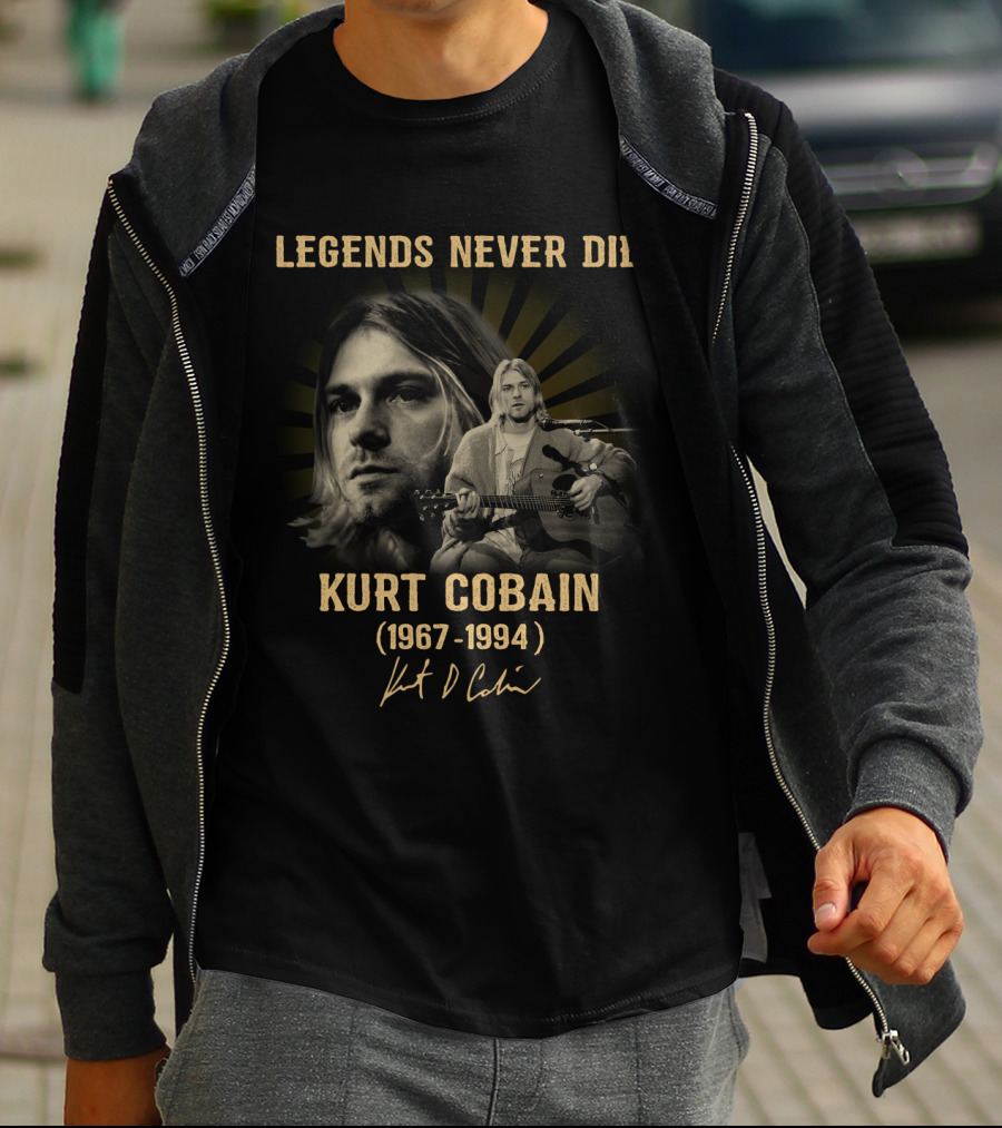 Legends Never Die Kurt Cobain 1967-1994 Kurt D Cobain T-Shirt