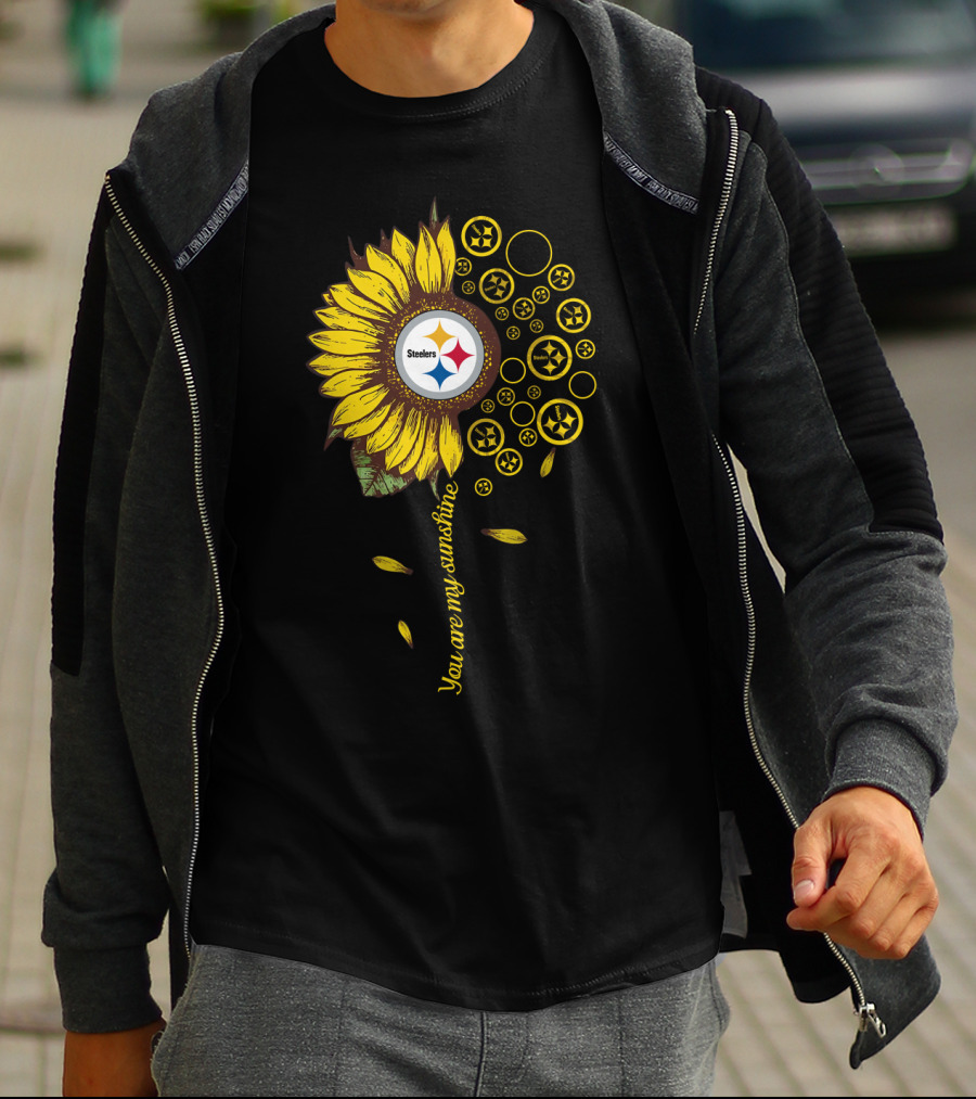 You Are My Sunshine Steelers Sunflower Nfl T-Shirt