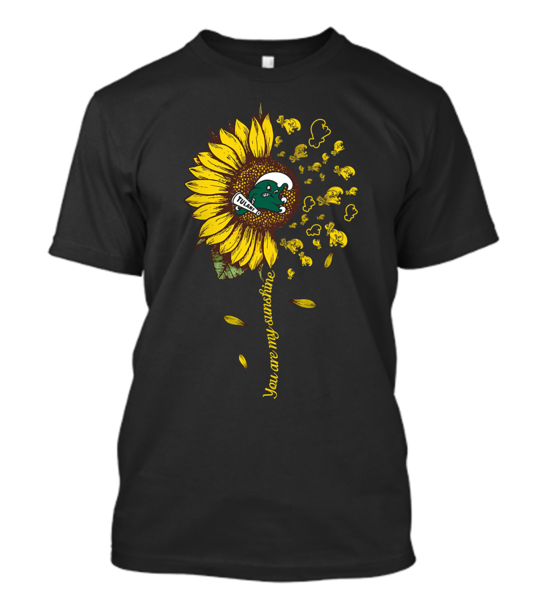 You Are My Sunshine Sunflower With Gator Face Clouds T-Shirt