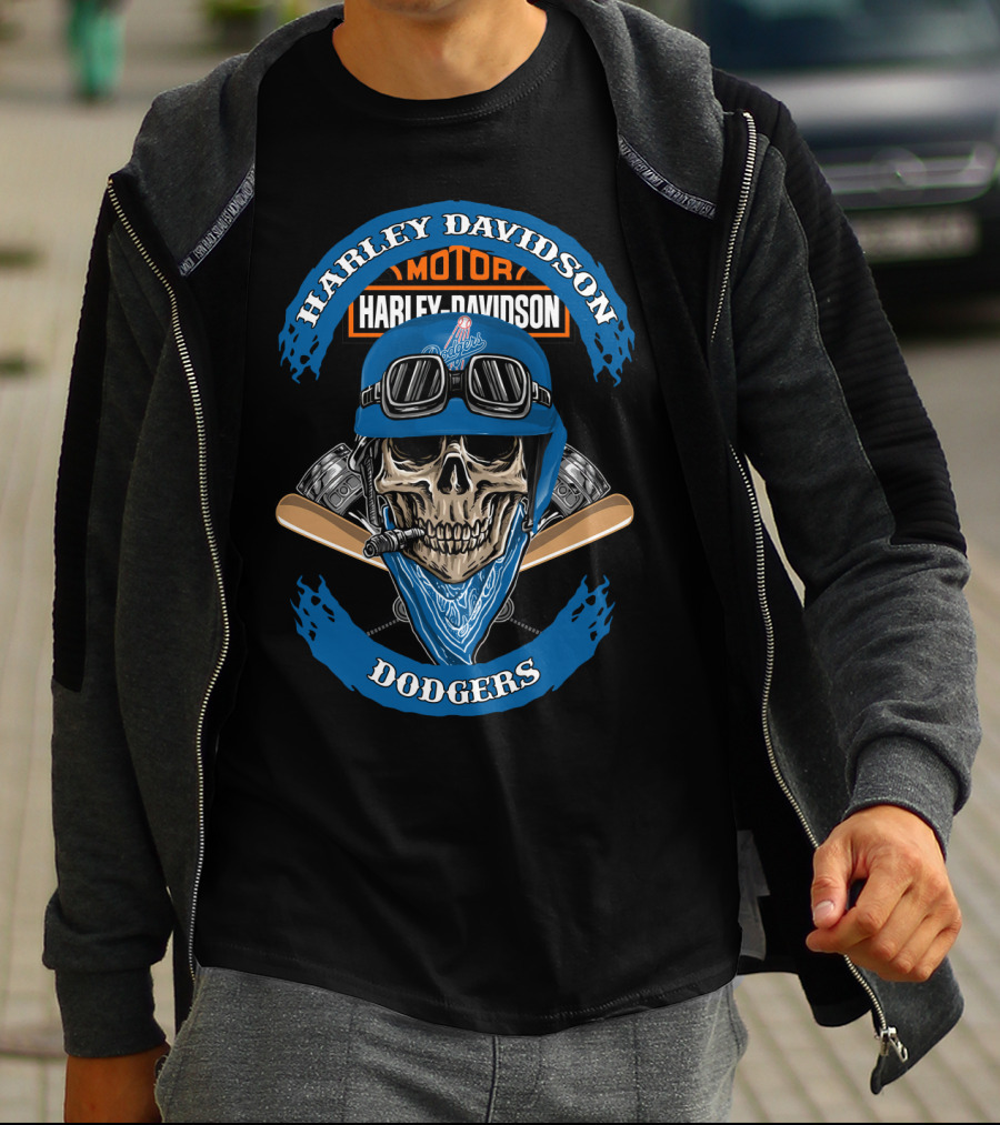 Harley Davidson Motorcyles Dodgers 96 Mlb Lad T-Shirt