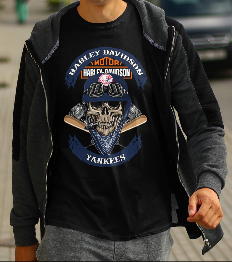 Harley Davidson Motor Yankees T-Shirt