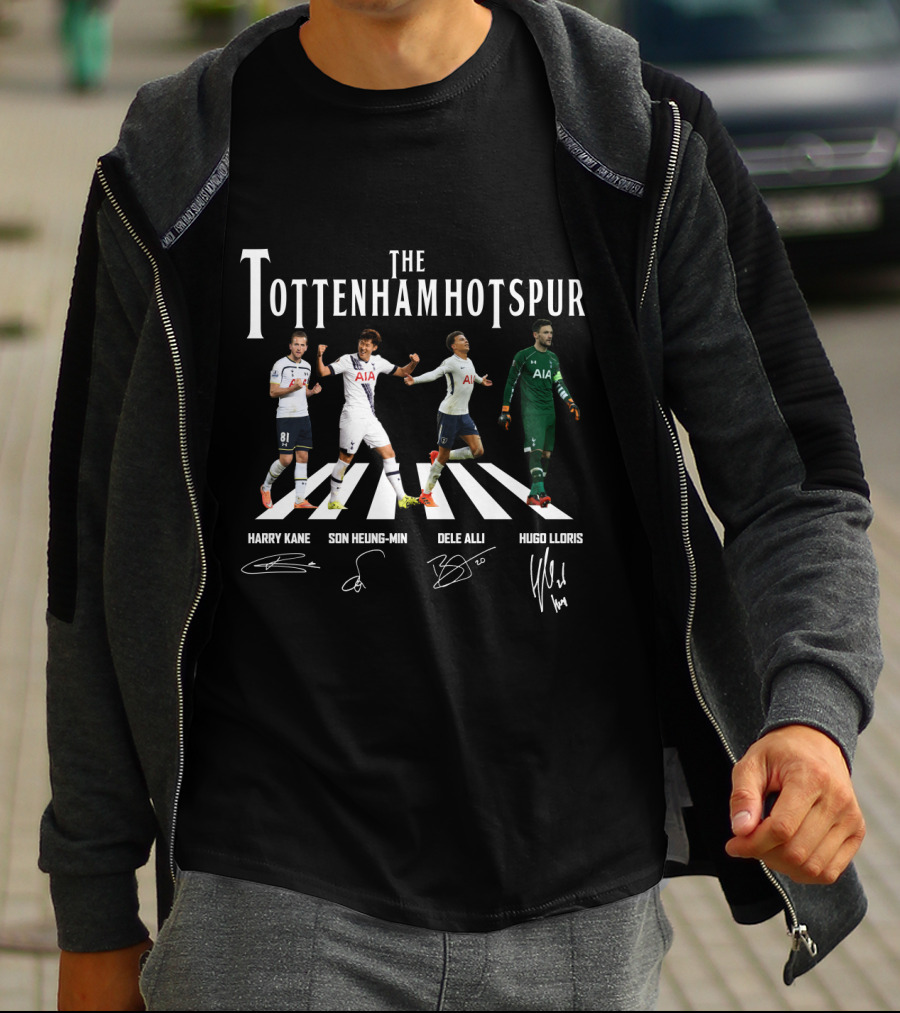 The Tottenham Hotspur Harry Kane Son Heung-Min Dele Alli Hugo Lloris Abbey Road T-Shirt