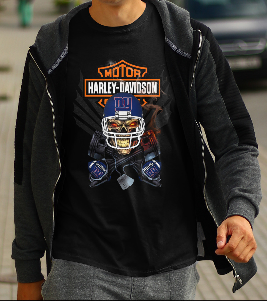 Harley Davidson Motor Nyg Nfl T-Shirt