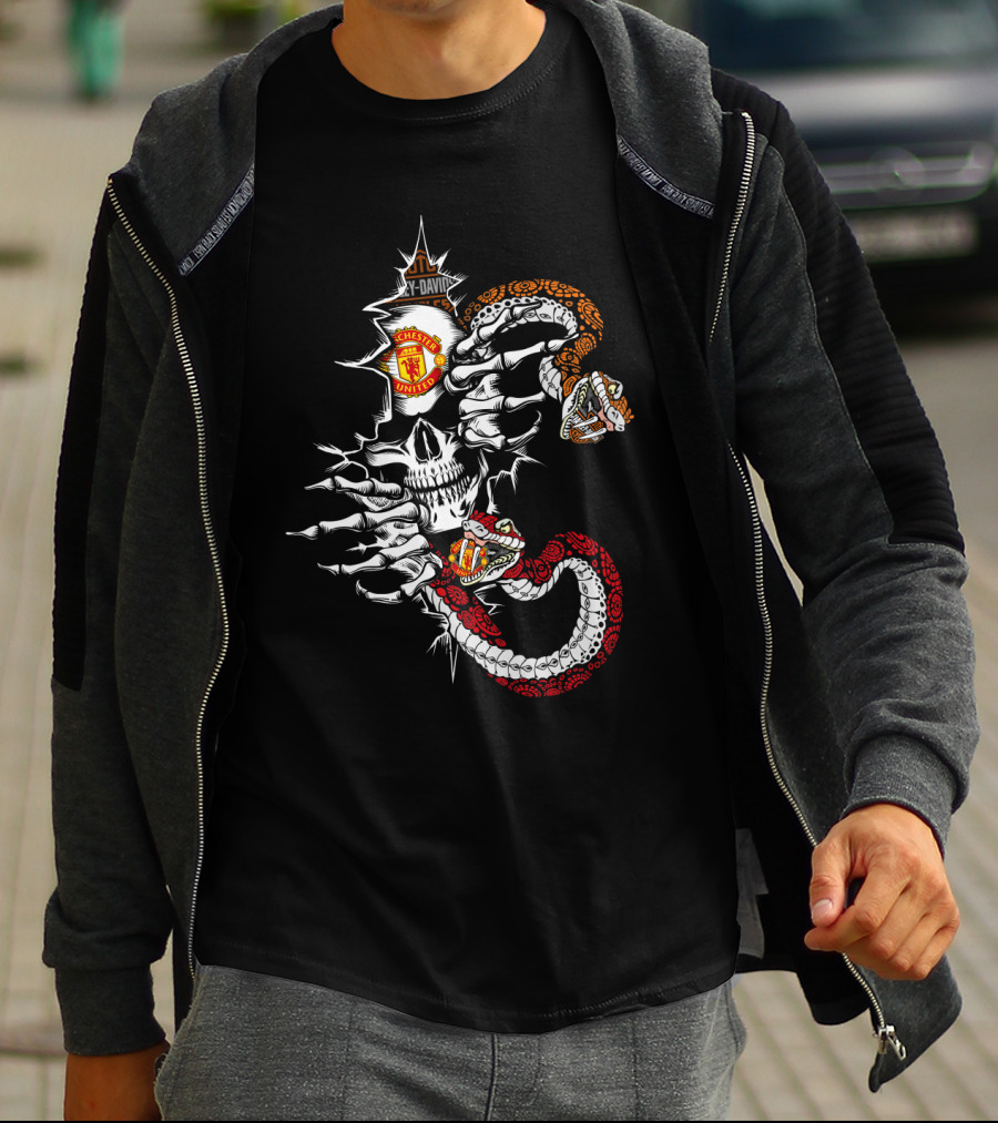 Manchester United Skull Serpent T-Shirt