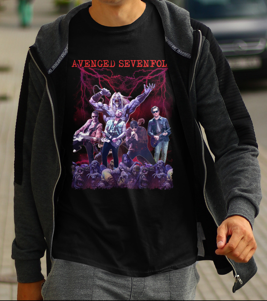 Avenged Sevenfold Thunderous Rock Performance With Zombie Horde T-Shirt