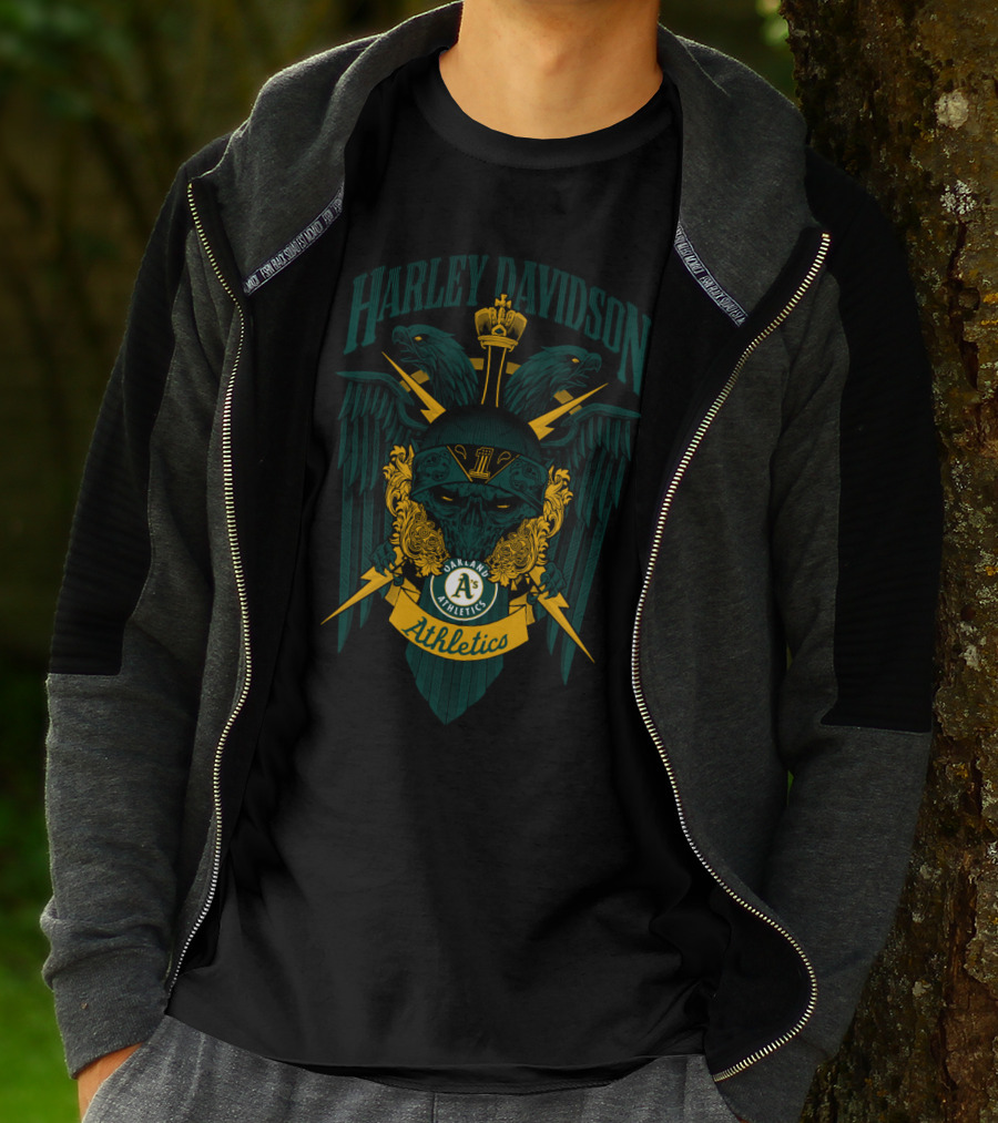 Harley Davidson Oakland Athletics A's Mlb T-Shirt