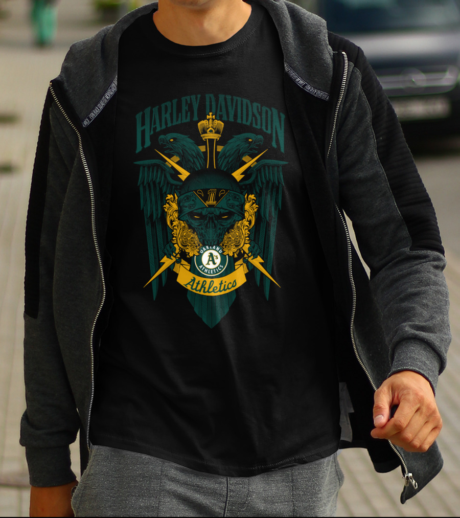 Harley Davidson Oakland Athletics A's Mlb T-Shirt