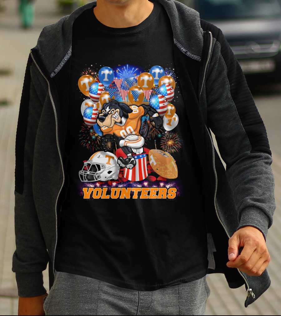 Ncaa Tennessee Volunteers Football Mascot Fireworks Balloons T-Shirt