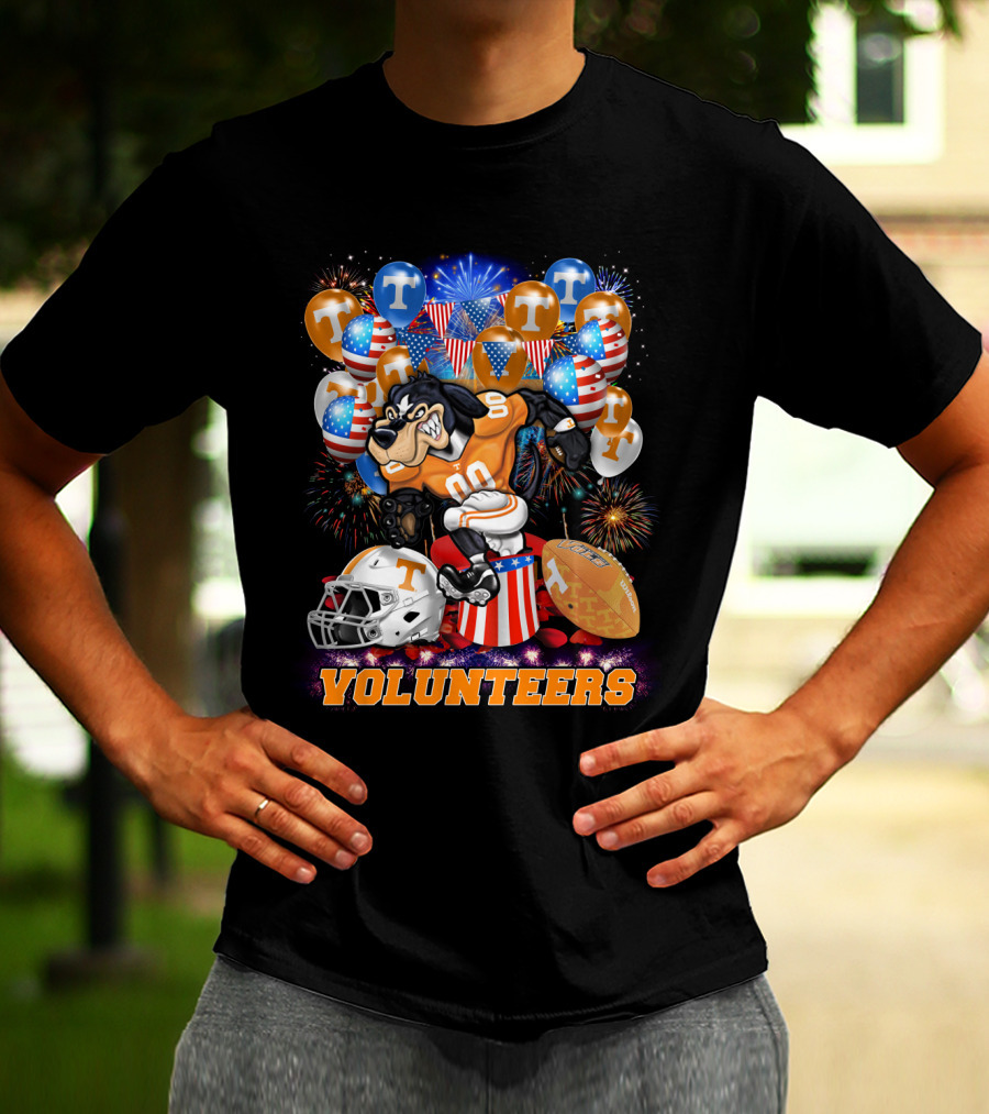 Ncaa Tennessee Volunteers Football Mascot Fireworks Balloons T-Shirt