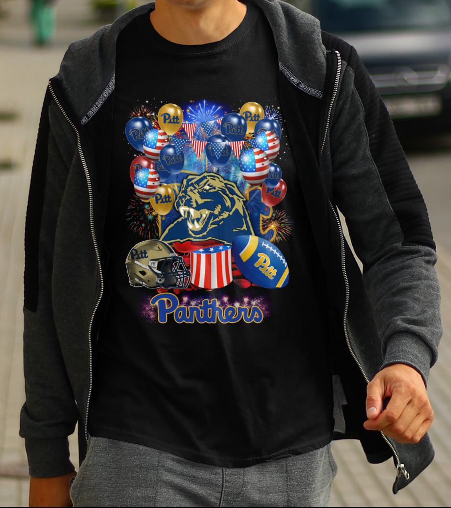 Pitt Panthers Ncaa2 Football Celebration Balloons Fireworks T-Shirt