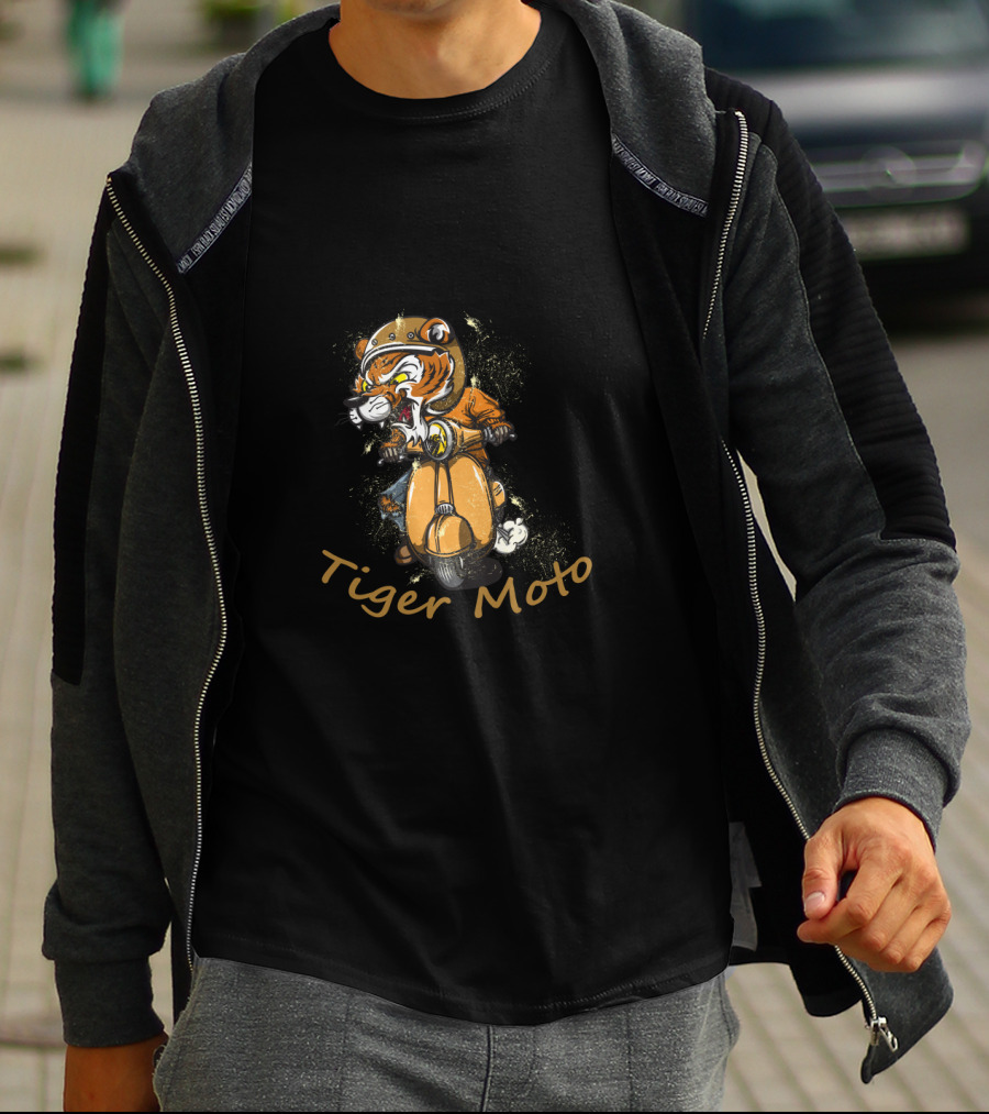 Tiger Moto Stylish Ride Tiger Tiger Beautiful T-Shirt