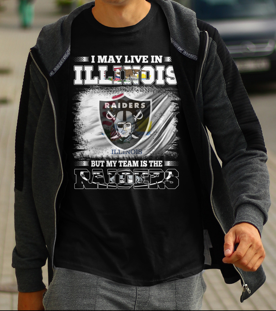Illinois Raiders Fan With Loyalty Emphasis On Raiders Team T-Shirt