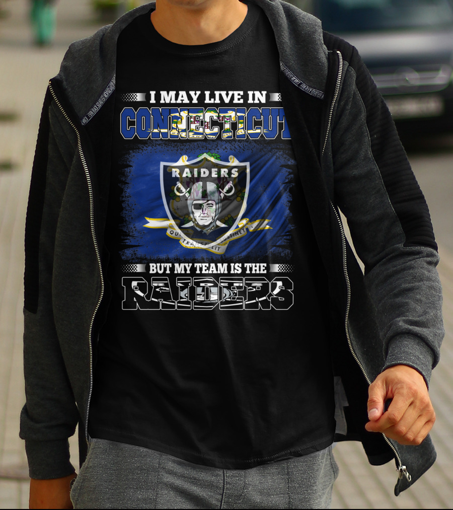 Connecticut Resident Loyal To Raiders Team Emblem T-Shirt
