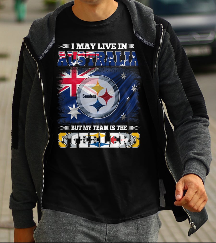 Australia Pride With Steelers Loyalty Fusion T-Shirt