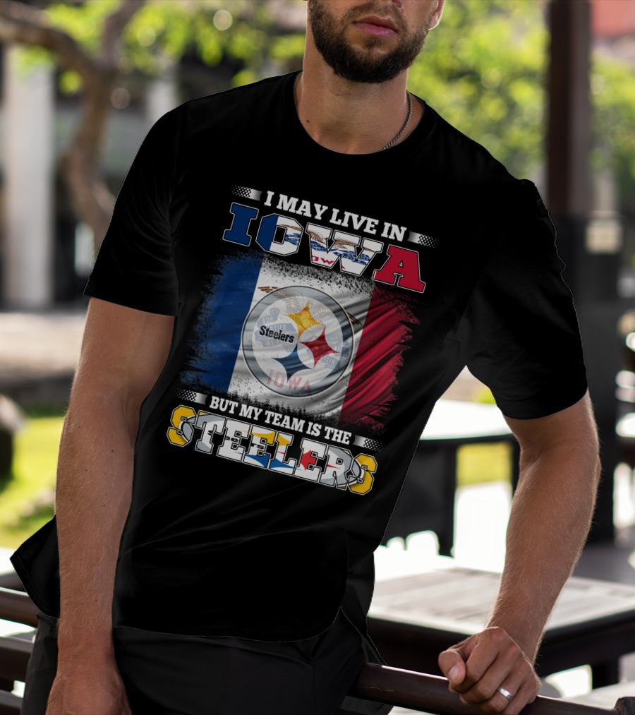 Iowa Resident Proudly Supporting Steelers With Team T-Shirt