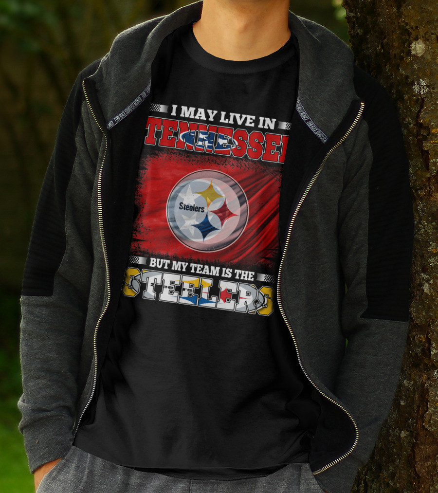 Tennessee Living Steelers Fan Logo Prioritizing Team Loyalty Over Location T-Shirt