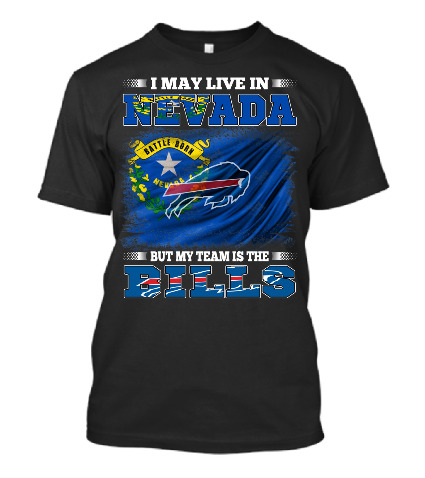 Nevada Born Loyalty With Buffalo Bills Team Pride T-Shirt
