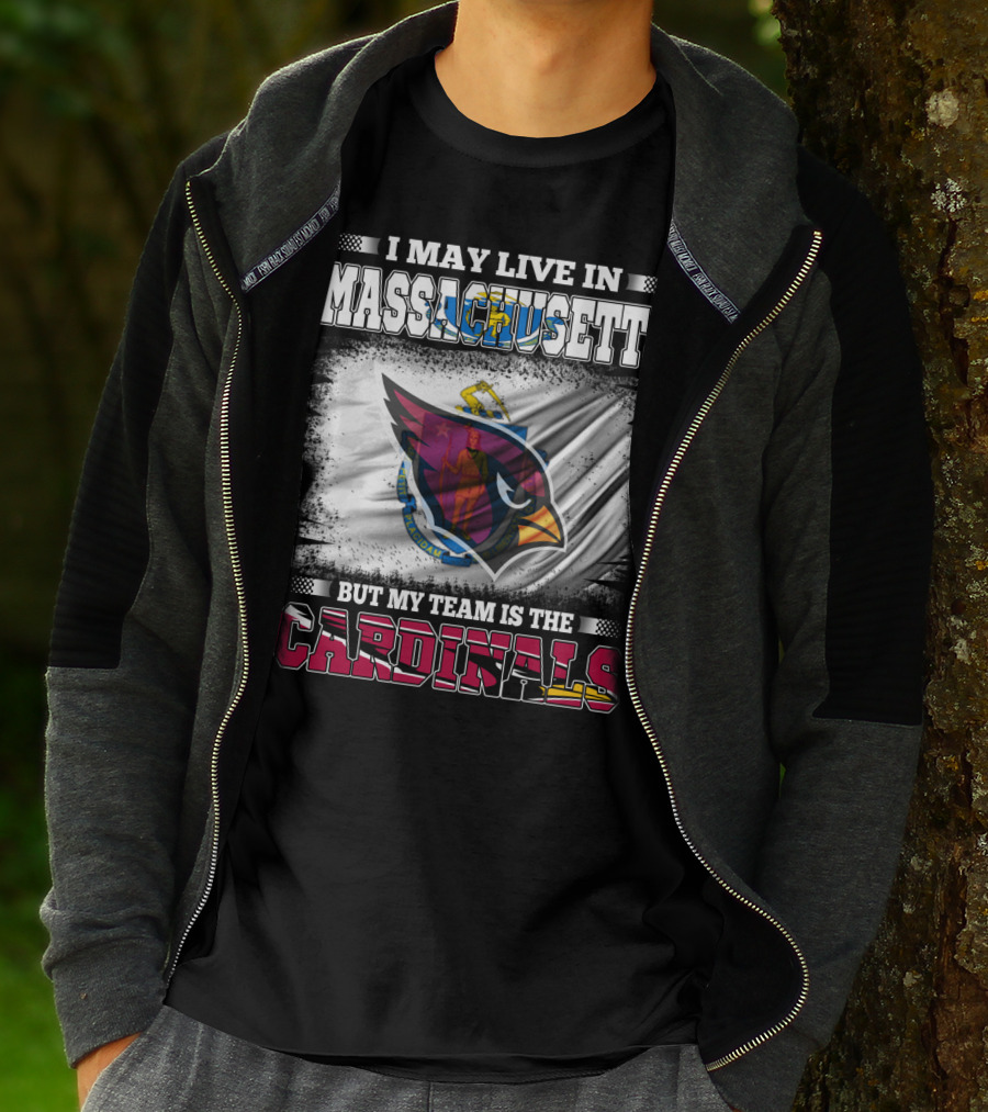 Massachusetts Resident Cardinals Supporter Sports Flag T-Shirt