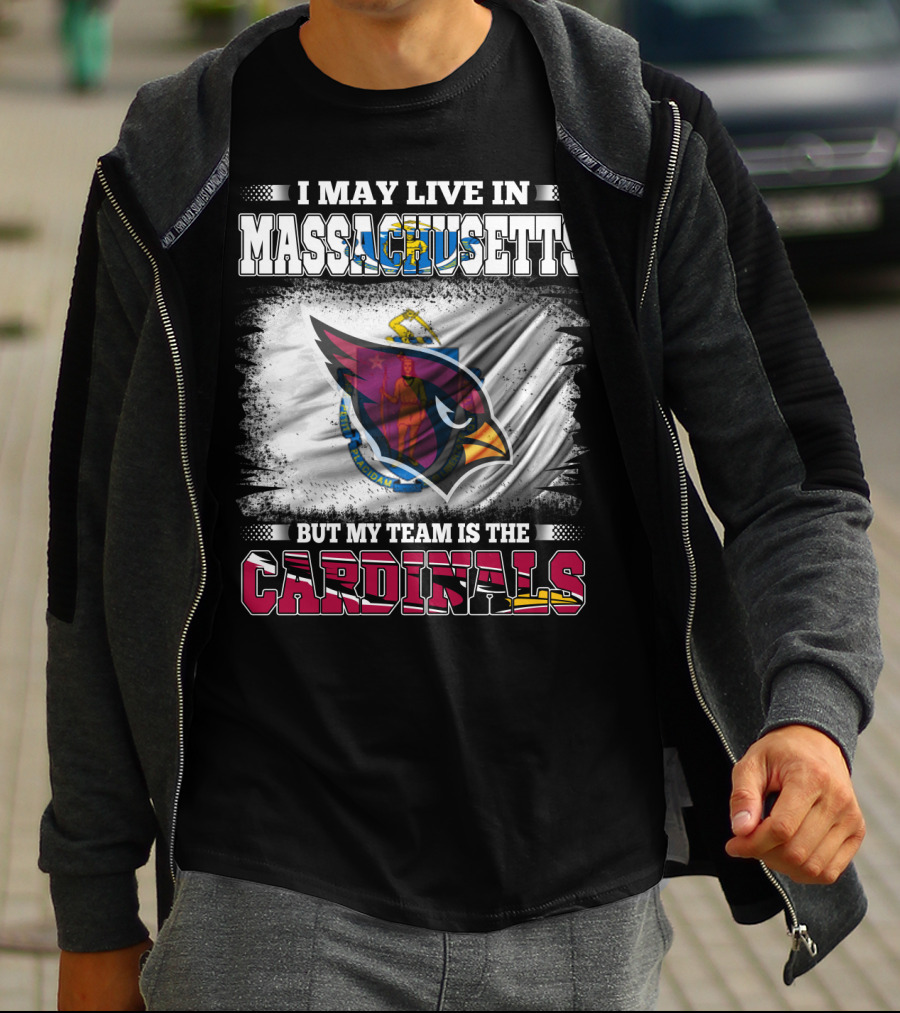 Massachusetts Resident Cardinals Supporter Sports Flag T-Shirt