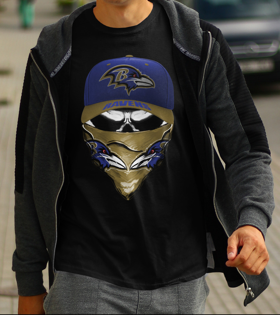 BALTIMORE RAVENS RAVENS Hat And Bandana T-Shirt