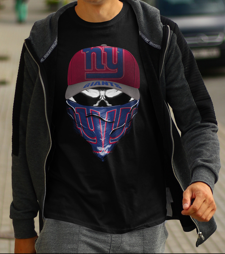NEWYORK GIANTS NY Logo Cap And Bandana Combo T-Shirt