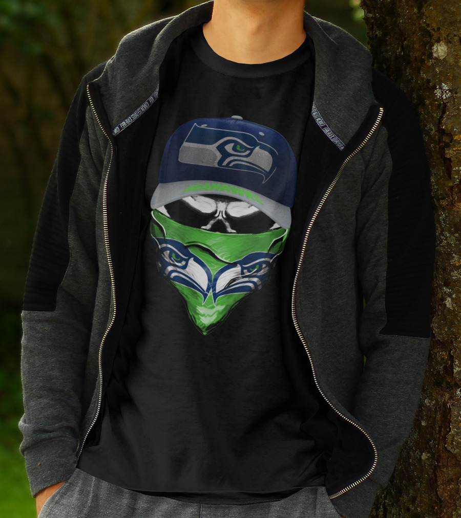 Seattle Seahawks Cap And Mask T-Shirt