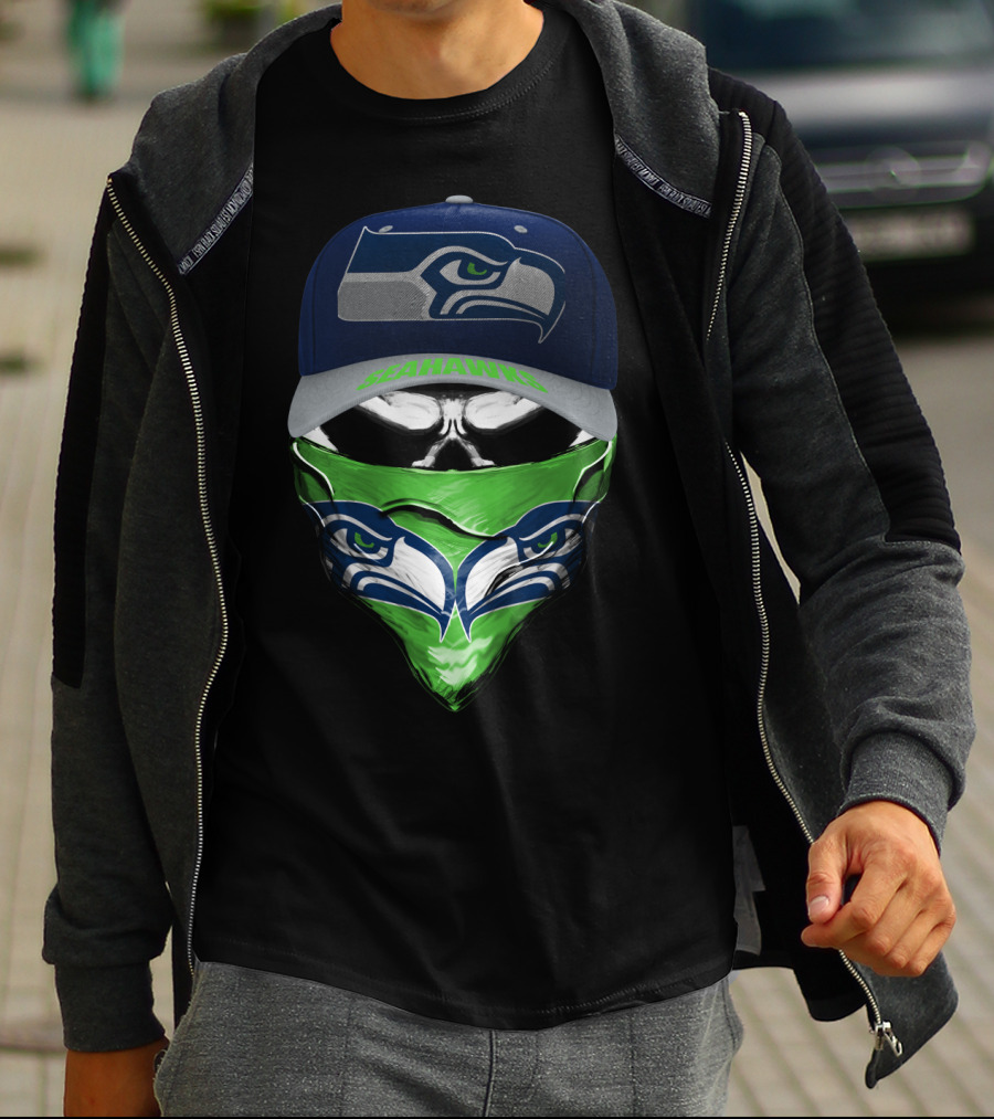 Seattle Seahawks Cap And Mask T-Shirt