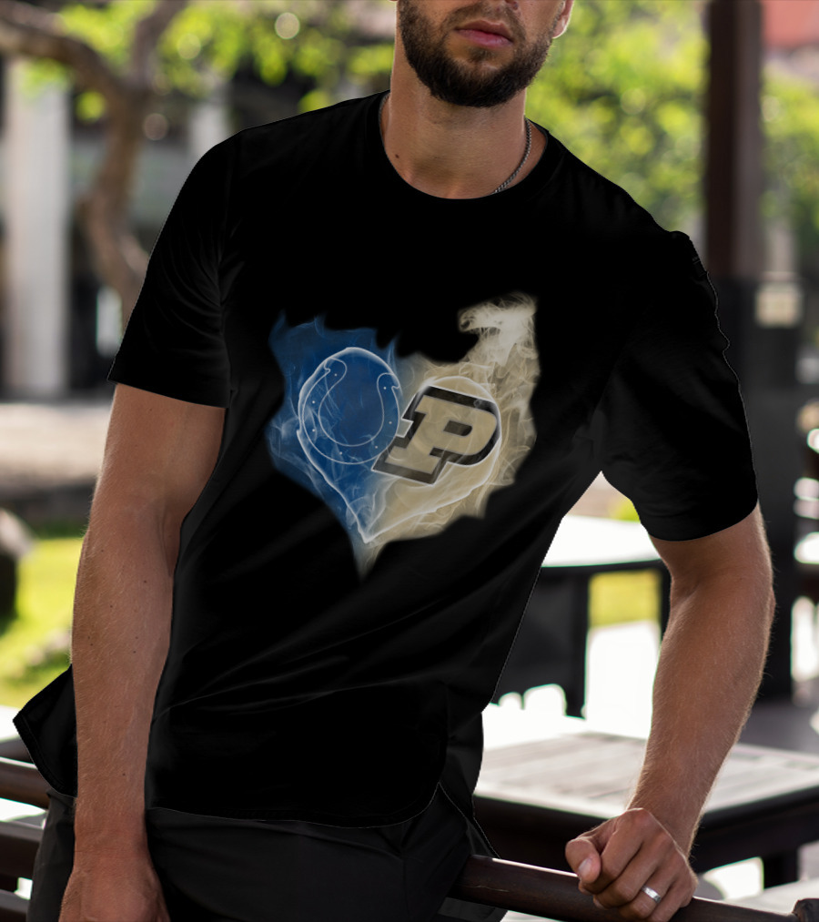 Colts Purdue Boilermakers Heart T-Shirt