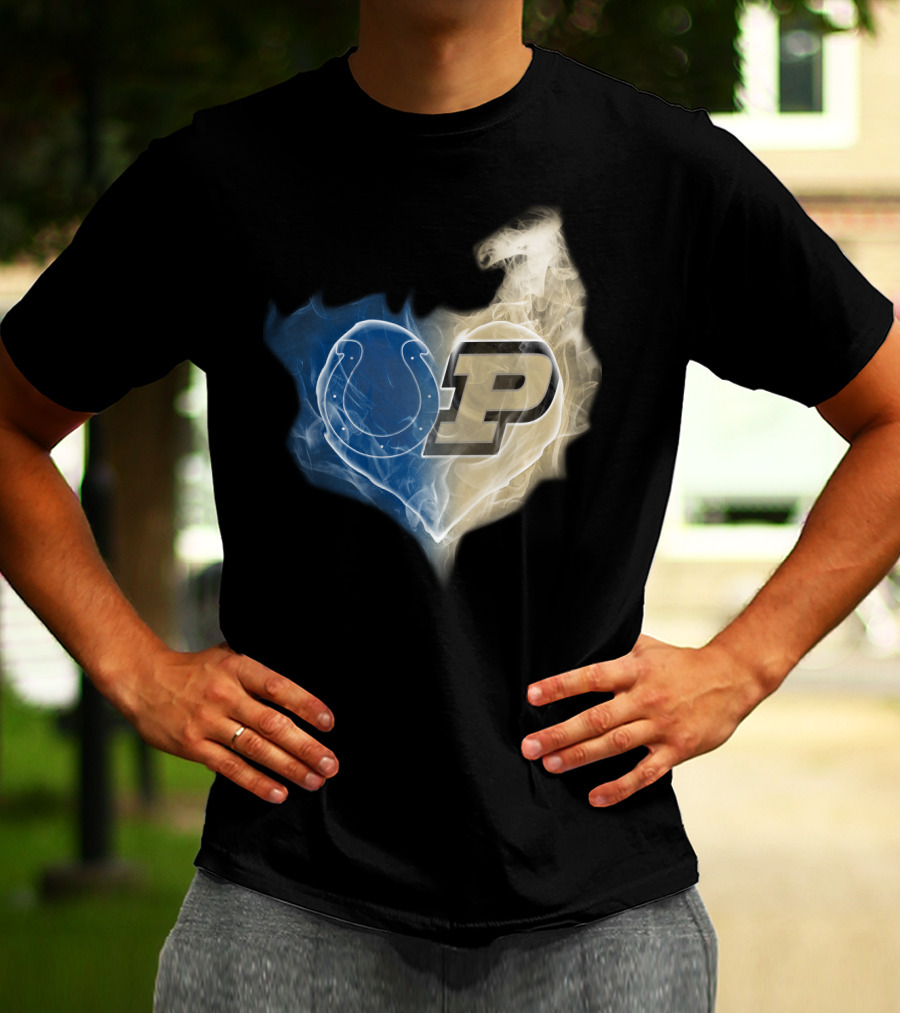 Colts Purdue Boilermakers Heart T-Shirt