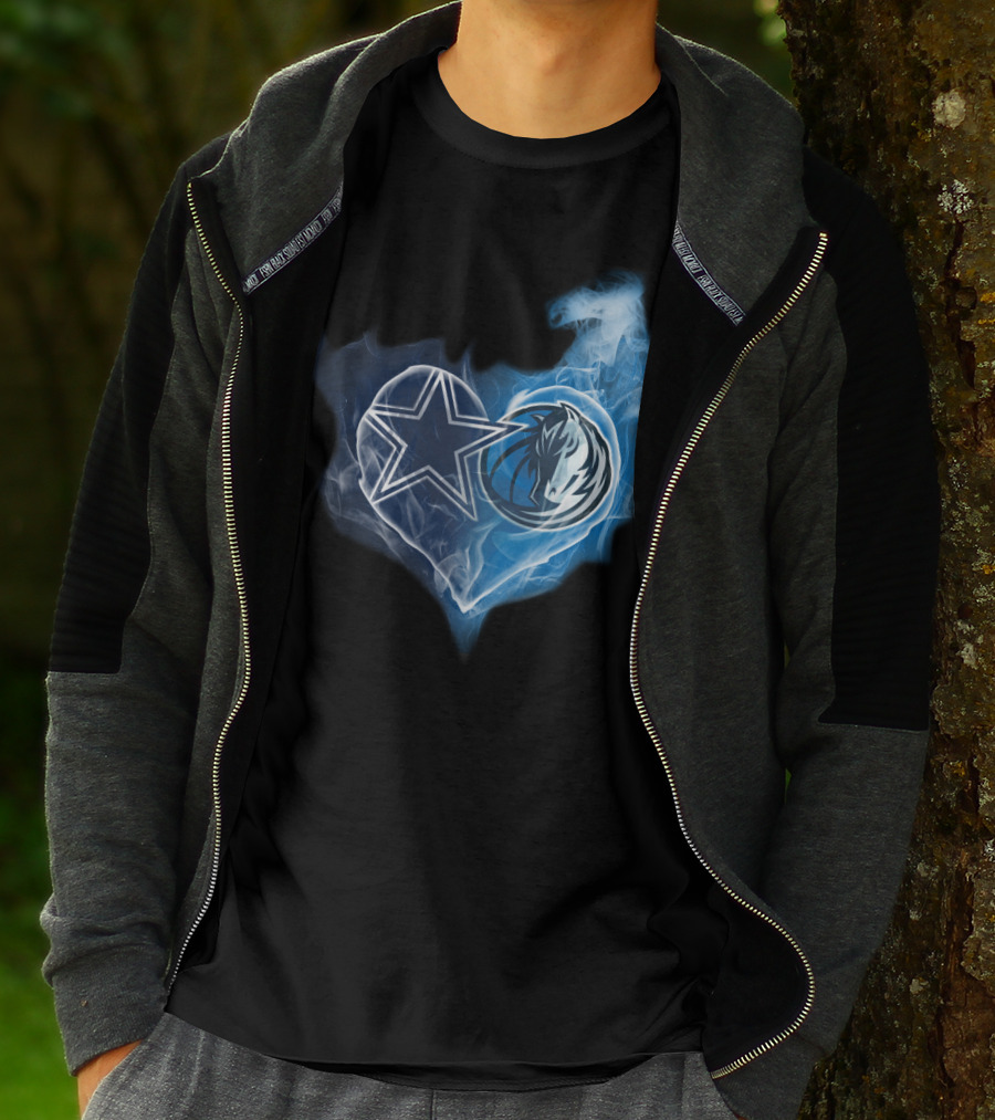 Dallas Cowboys Maverick Heart Sports Logo Collaboration T-Shirt