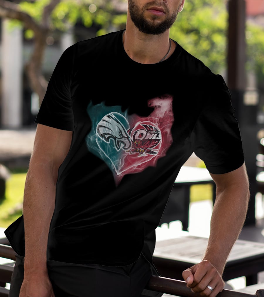 Eagles Temple Owls Heart Fusion T-Shirt