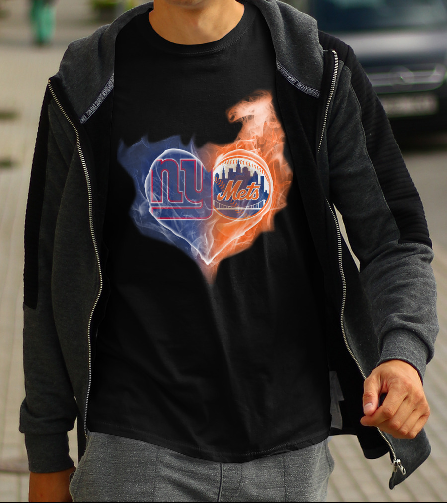New York Giants Mets Heart T-Shirt